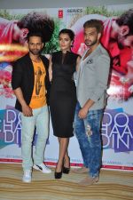 Rahul Vaidya, Karan Kundra and Ruhi Singh at Do Char Din film launch in Mumbai on 23rd Aug 2016